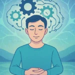 Una persona serena in meditazione