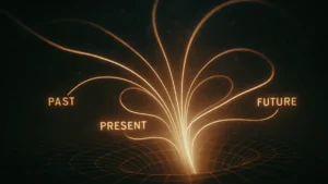 Visualizzazione artistica dello spazio-tempo piegato