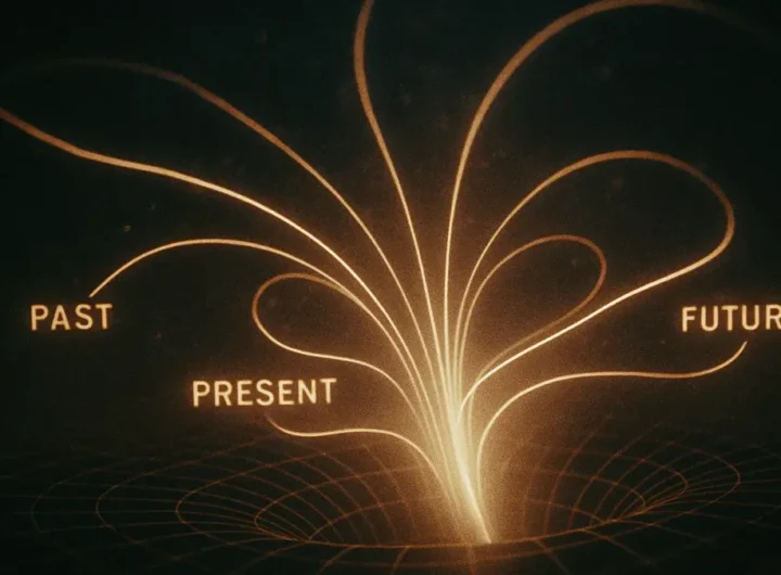 Visualizzazione artistica dello spazio-tempo piegato