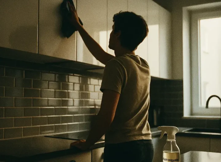 come eliminare il grasso dai mobili