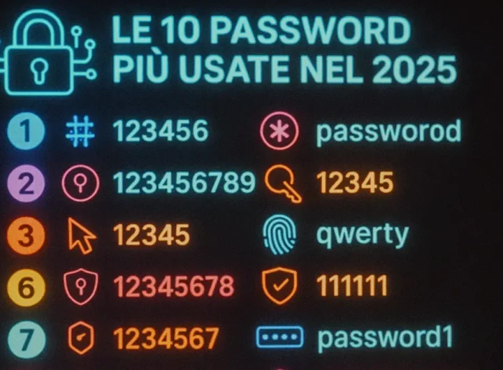 password-piu-usate-nel-mondo-2025