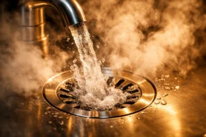 mai gettare acqua bollente nei tubi della cucina